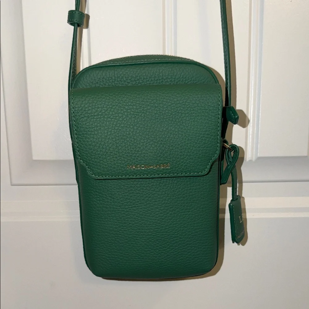 Maison de Sabre The Zipped Phone Pouch in Green - Never Used - Picture 1 of 13